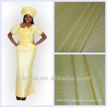 Tissu de vêtement africain Bazin Riche Jacquard Damas Shadda Coton Guinée Brocade Textiles de haute qualité